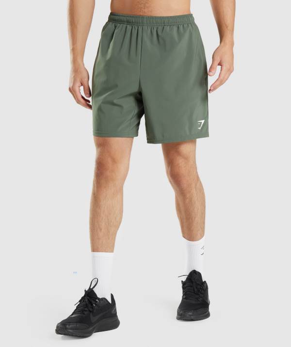 Panske Šortky Gymshark Arrival 7" Zelene | XI3962701